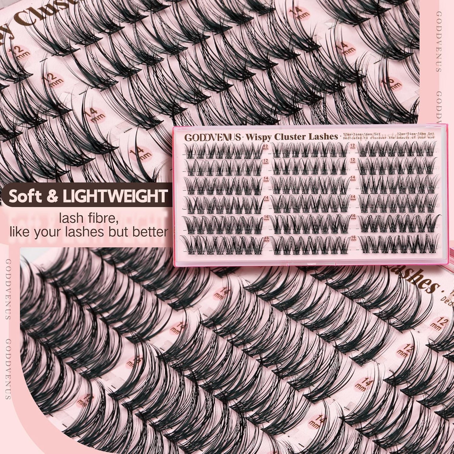 Wispy Natural Lash Clusters - CC Curl DIY Eyelash Extensions for Clean Makeup | Cat Eye Style