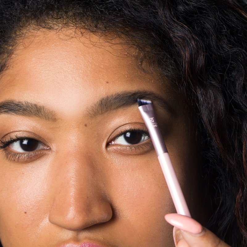 Real Techniques Dual-Ended Brow Brush, For Shaping & Filling Eyebrows, Travel-Friendly Spoolie & Liner Brush, Blend Natural, Full, or Laminated Brows, Luxury Applicator, Vegan, 1 Count
