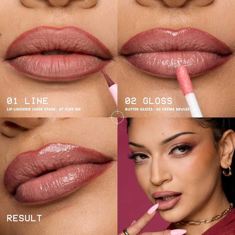 NYX Lip Lingerie Liner Stain - All-Day Waterproof Lip Color | After Hours (Warm Rose)