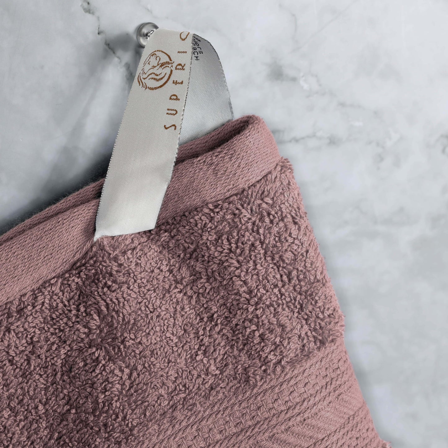 Superior 700 GSM Long Staple 100% Combed Cotton, Durable, Plush and Absorbent 6-Piece Single Ply Towel Set - Grape Shake