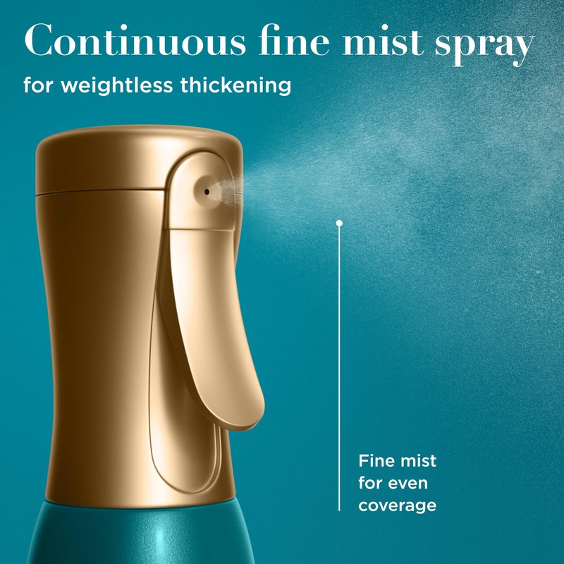 OGX ProGrowth + Peptide Serum Mist, Heat Protectant Spray Instantly Thickens Hair Root to Tip While Protecting from Breakage for Visibly Thicker, Fuller Hair, 6.5 fl. oz