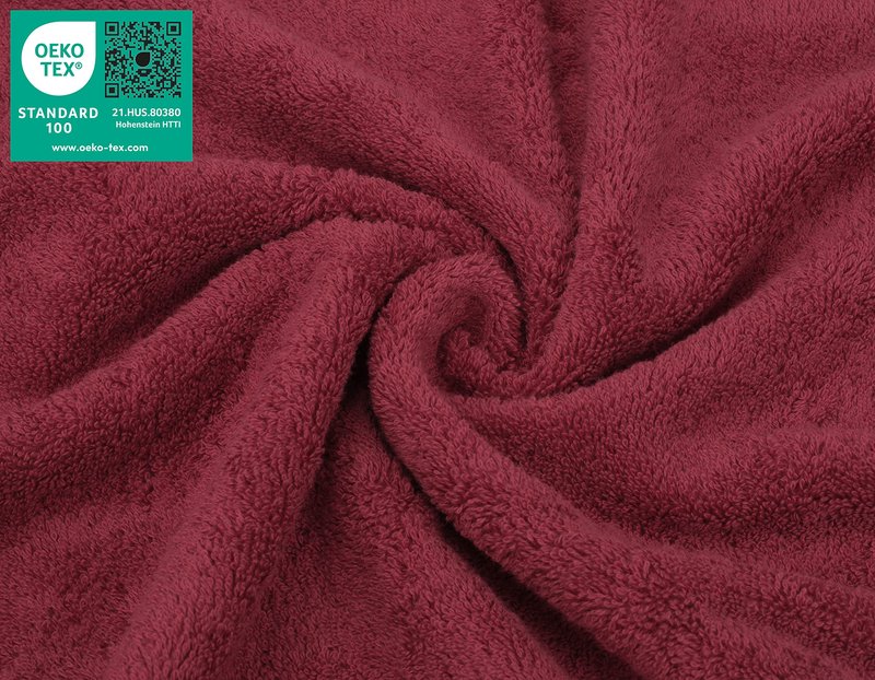 American Soft Linen Luxury Washcloths for Bathroom, 600 GSM 100% Cotton 4 Piece Turkish Wash Cloth Set, 13x13 in Soft Rags for Body and Face, Bordeaux Washcloths