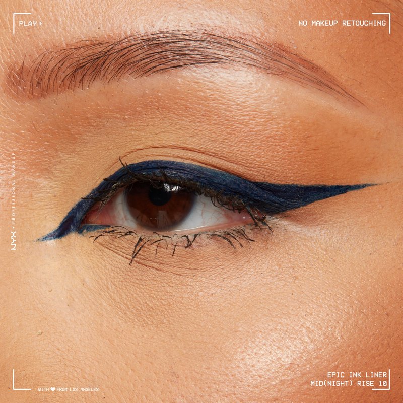 NYX PROFESSIONAL MAKEUP Epic Ink Liner, Waterproof Matte Liquid Eyeliner with Vegan Formula - Mid Night Rise (Deep Navy)