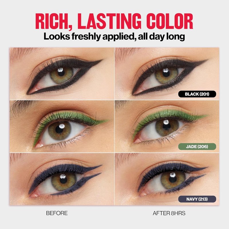 Revlon ColorStay Waterproof Eyeliner Pencil - Smudge-Proof, Long-Lasting Matte Finish | 201 Black, 2-Pack