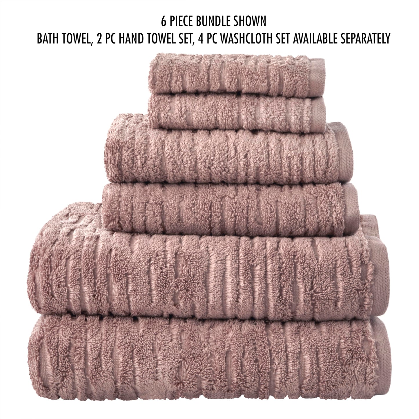 SKL Home CloudSoft Cotton Luxury 2-Piece Hand Towel Set, Clay