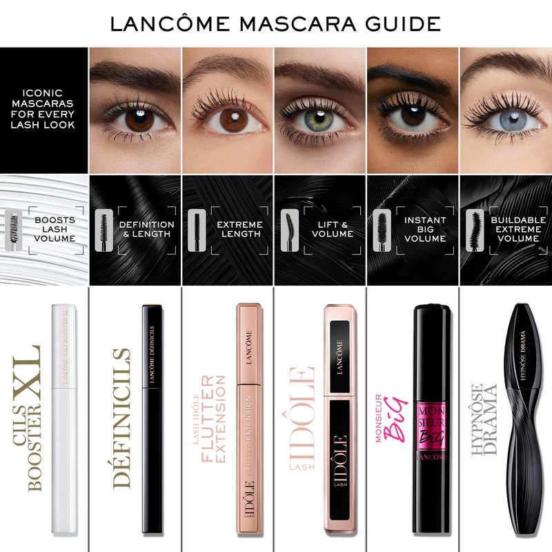 Lancôme Hypnôse Drama Extreme Volumizing Mascara - Up to 17x More Volume - Up to 24HR Wear- Lengthening & Volumizing - Dramatic Lash Look - Ultra Black - Suitable for Sensitive Eyes