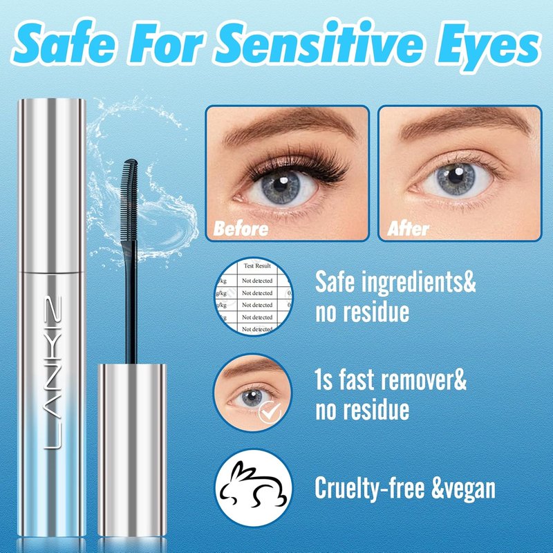 Long Lasting Lash Cluster Glue, Waterproof 72h Super Hold Lash Bond and Seal, Latex-Free & Non Irritating Black Eyelash Glue for Lash Cluster Strips