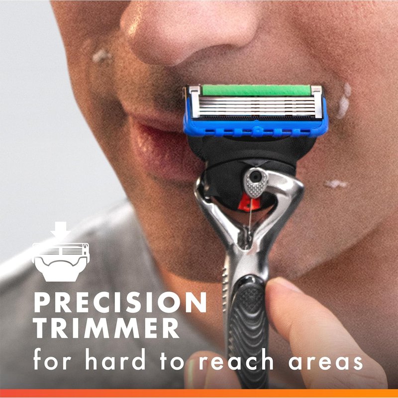 Gillette Fusion5 ProGlide Shaving Razor - FlexBall Handle & Precision Trimmer | 4 Blade Refills