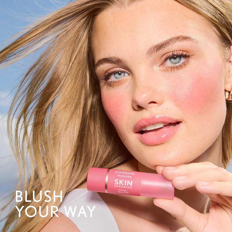 COVERGIRL Trublend Blush Balm Stick - Vegan, Non-Greasy Formula | 250 Sleepy Mauve (Bright Cool Mauve)