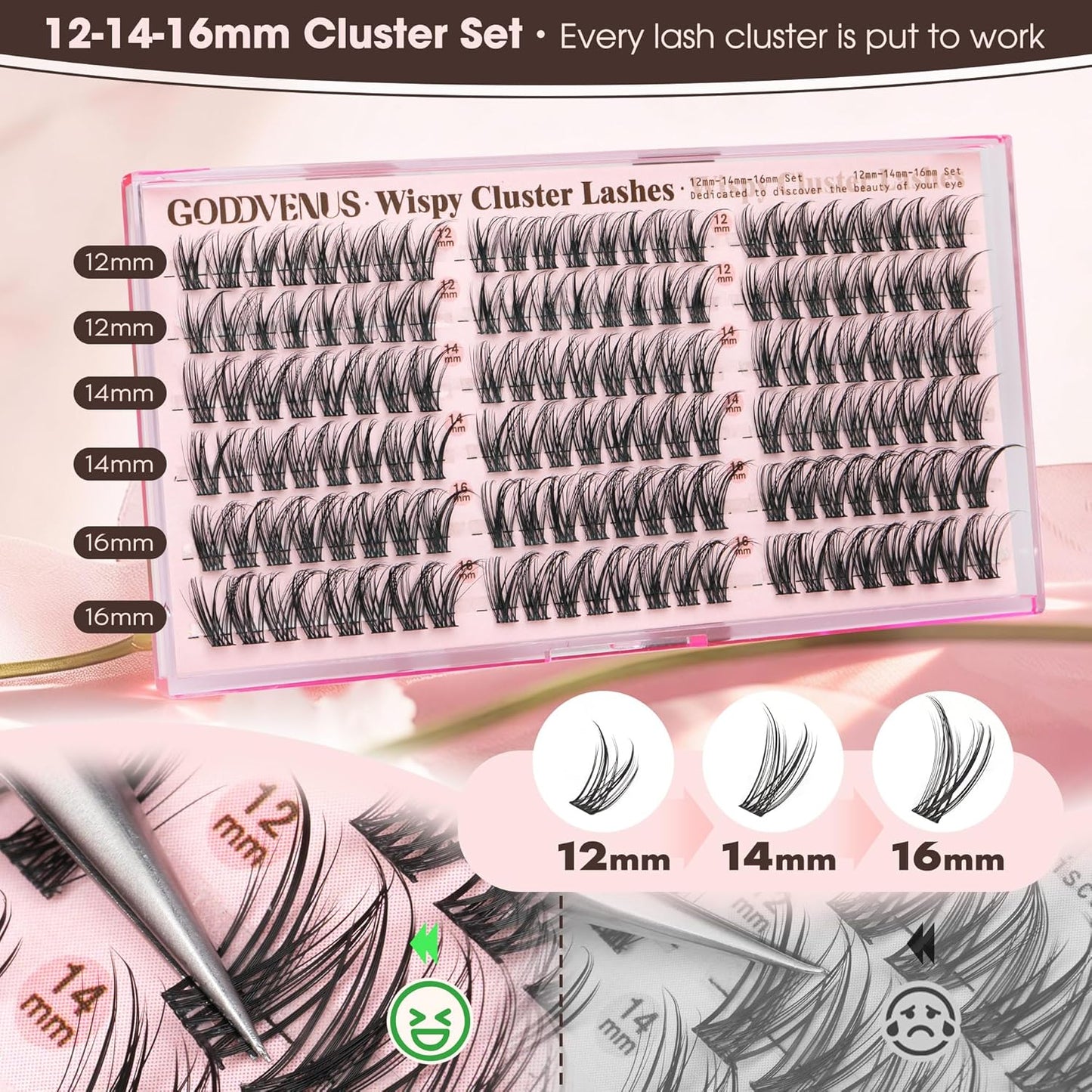 Wispy Natural Lash Clusters - CC Curl DIY Eyelash Extensions for Clean Makeup | Cat Eye Style