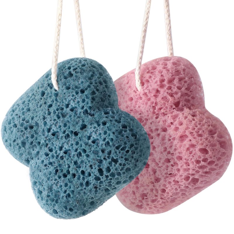 Bath Sponge for Shower Exfoliating, 2Pcs Sponges for Body Wash Bathing, Soft Loofah Sponge Bath Foam for Gentle Deep Cleansing & Delicate Dry Skin