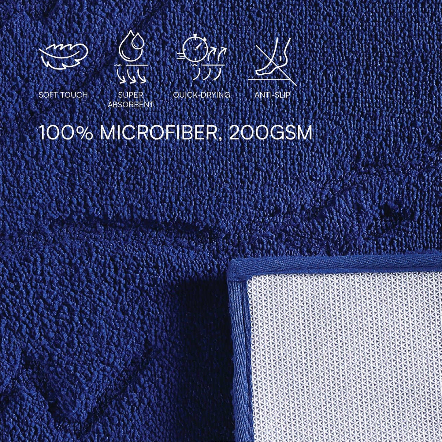 Lacoste Heritage Bath Rug – Ultra Soft Quick-Dry Microfiber and Tufted, Super Absorbent with Non-Slip Backing, Signature Crocodile Embossed Design and Stylish Bathroom Mat 20"x32" – Surf Blue