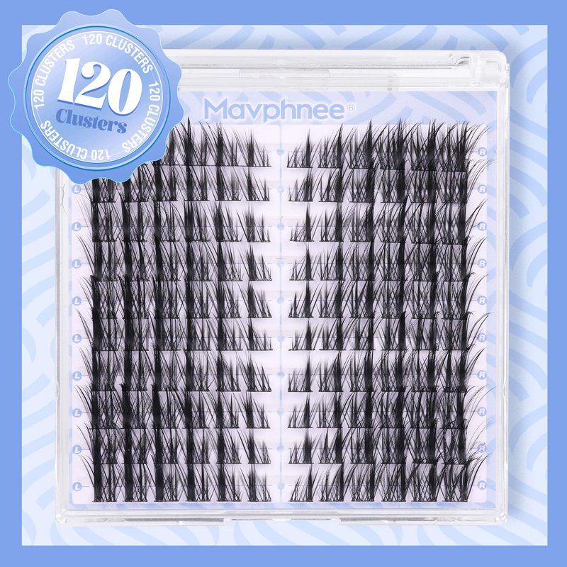 Manga Lash Clusters Spiky Cluster Eyelash Extensions Cat Eye Anime Individual Lashes Natural Lash Extension Clusters Wispy Eyelash Clusters 120 Pcs CD-Curly Cluster Lashes by Mavphnee