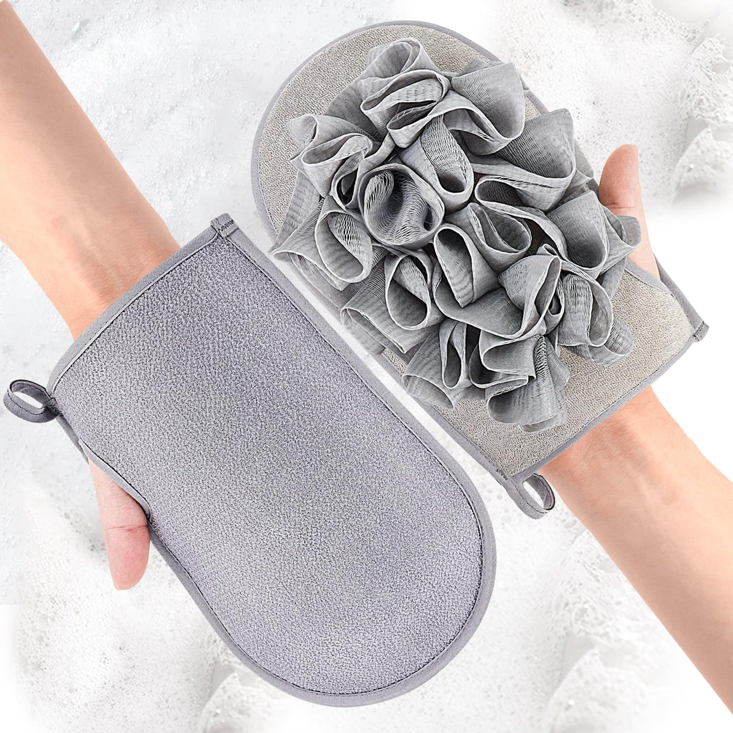 【Extra Large】 2 Packs Bath Sponge, Sponge Loofah Body Scrubber, Shower Pouf Cleaning Loofah Sponge, Shower Use Sponge for Body Wash Bathroom, More Suitable for Men & Large-Handed Individuals