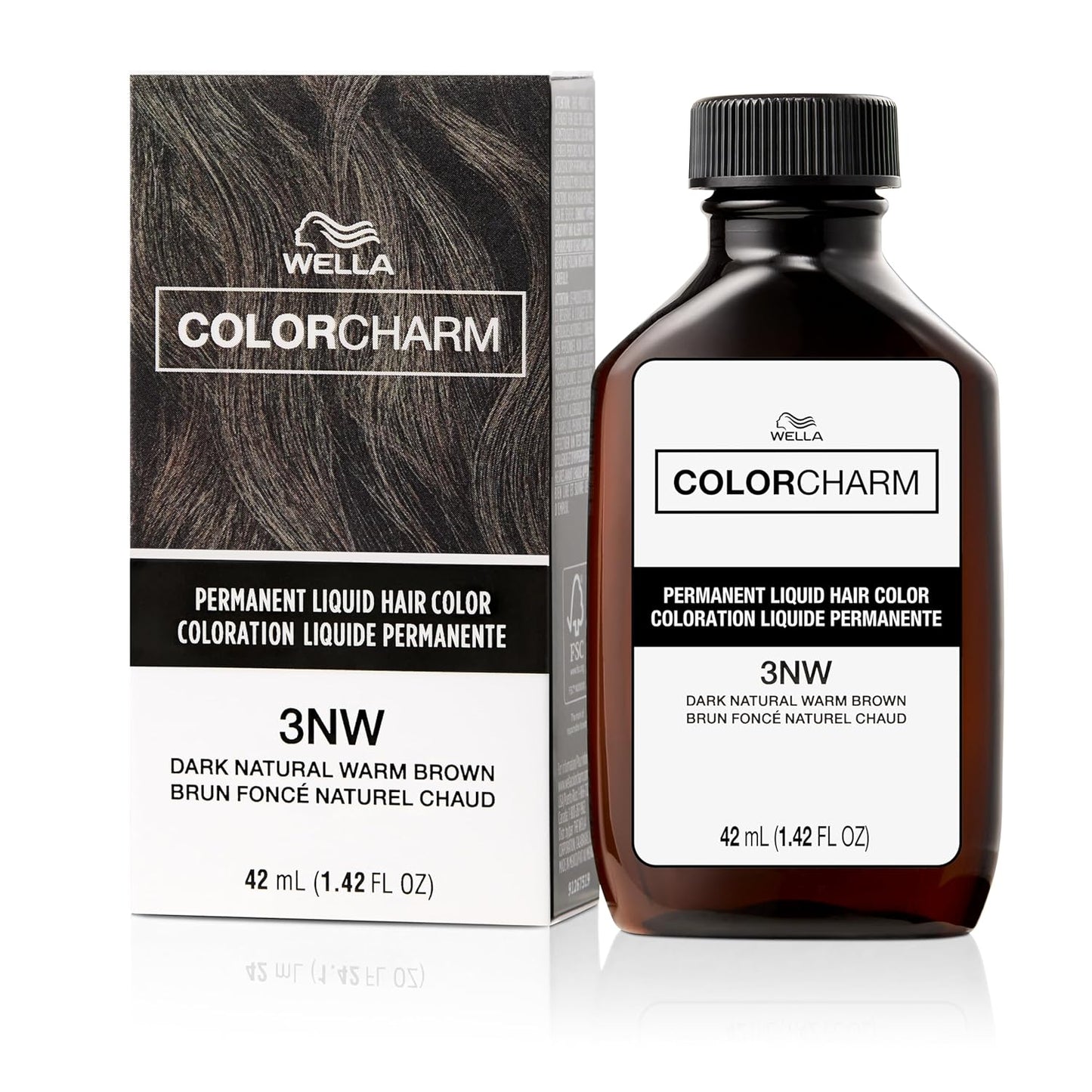 WELLA Color Charm Permanent Liquid Hair Color - Rich Brown for Gray Coverage | Long-Lasting Formula