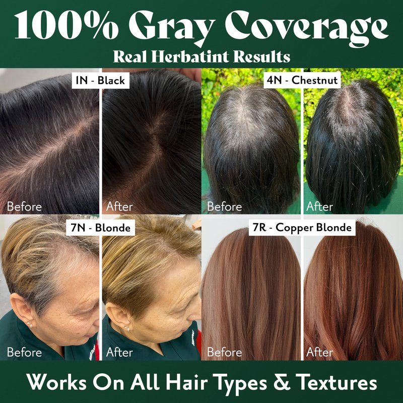 Herbatint Permanent Hair Dye For Women - 2N Brown - For Up To 100% Gray Coverage of Resistant Gray Hair - Ammonia-Free, Alcohol-Free & Vegan - Salon Influenced Hair color 5.75 fl oz