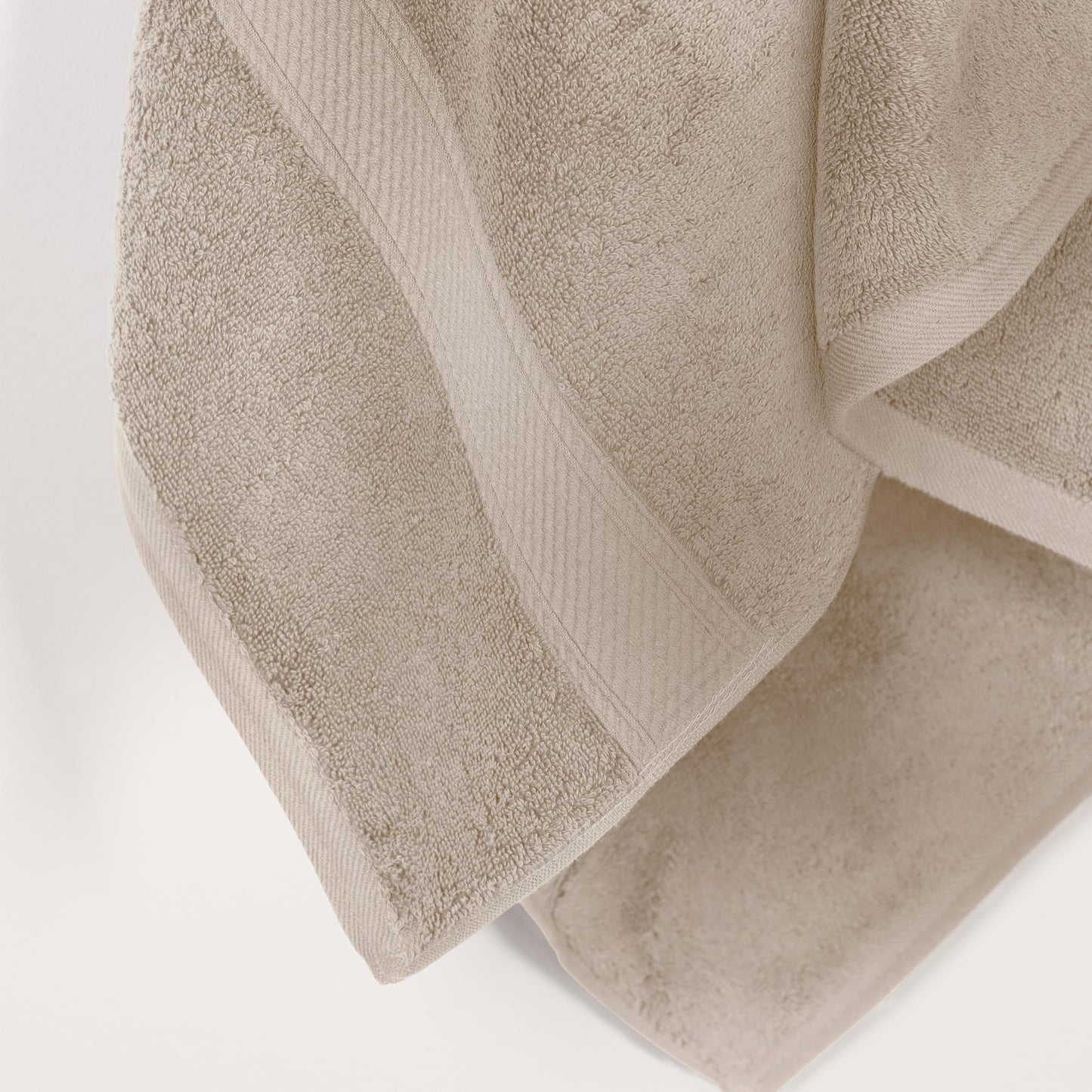 SUPERIOR Egyptian Cotton Plush & Absorbent, Bath Towel Set of 2, Stone