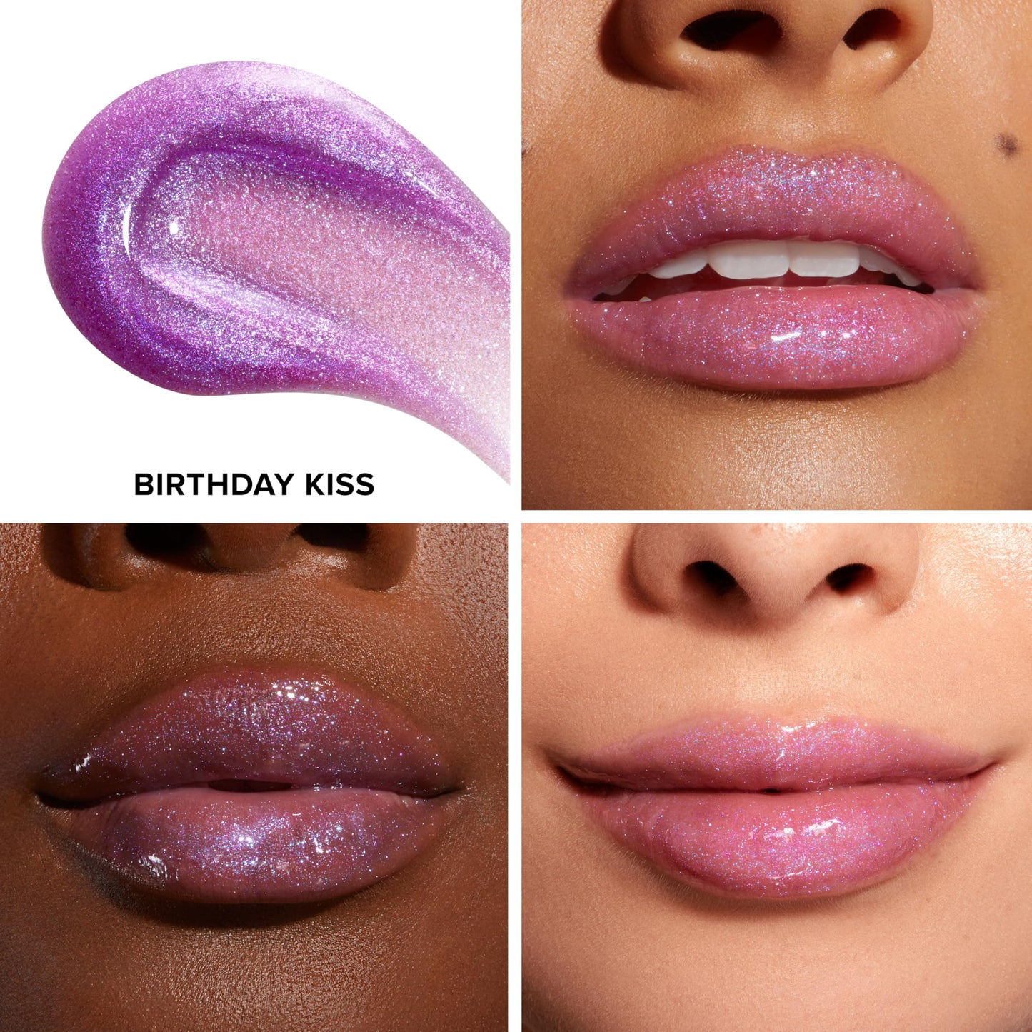 Too Faced Kissing Jelly Lip Oil + Gloss | Hydrating Lip Serum Treatment with Jojoba Oil for Instant Moisture and Glossy Shine, 0.15 Fl Oz, Birthday Kiss