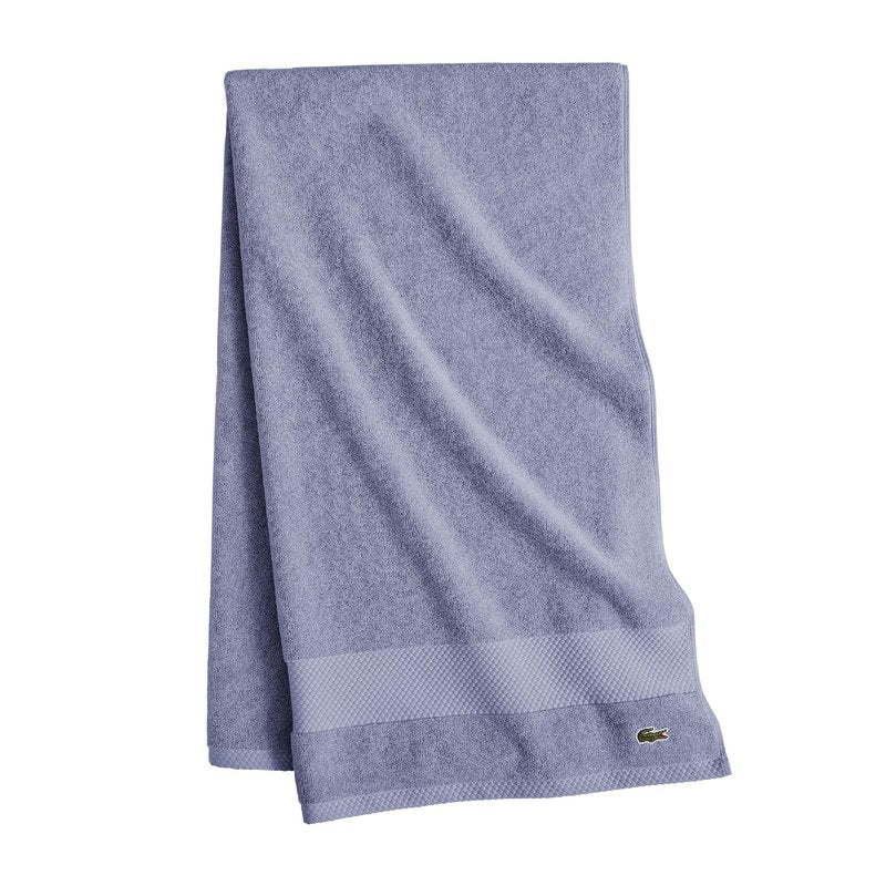 Lacoste Heritage 100% Supima Cotton Bath Sheet, Light Denim, 35" x 70" – Highly Absorbent & Quick Drying, Premium Super Soft Bath Towel, Bathroom Essential, Gift for All Occasions, Machine Washable