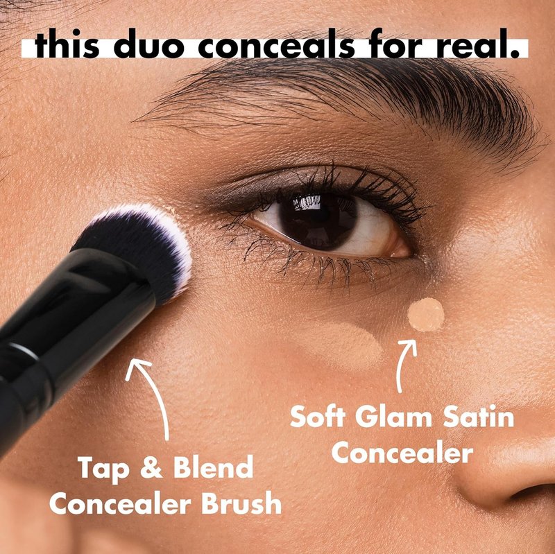 e.l.f. Tap & Blend Concealer Brush - Precision Tip for Blemish Coverage | Vegan & Cruelty-Free