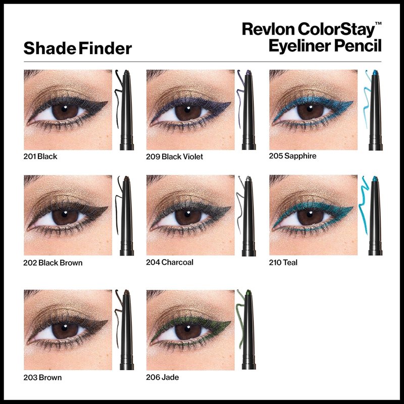 Revlon ColorStay Waterproof Eyeliner Pencil - Smudge-Proof Eye Makeup in 210 Teal | 0.01 oz