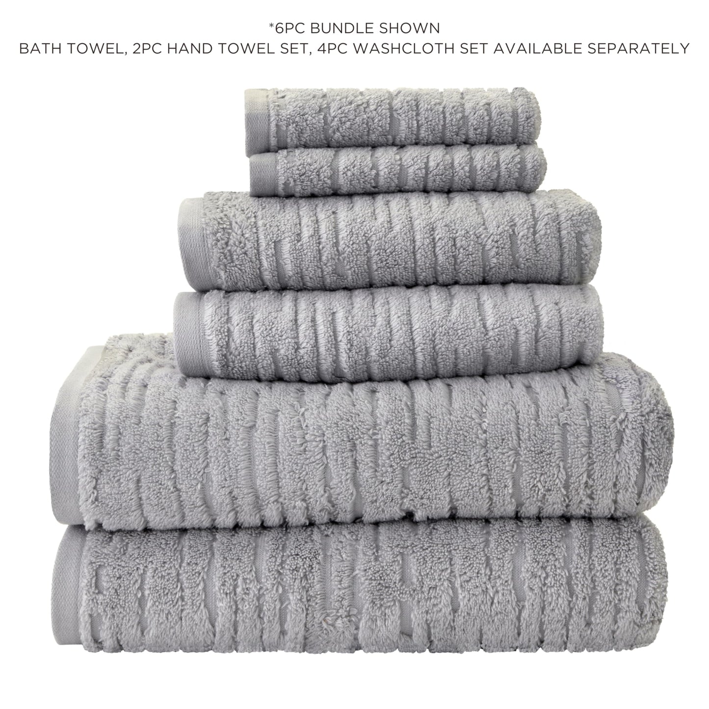 SKL Home CloudSoft Cotton Luxury Bath Towel for Bath & Gift, Gray