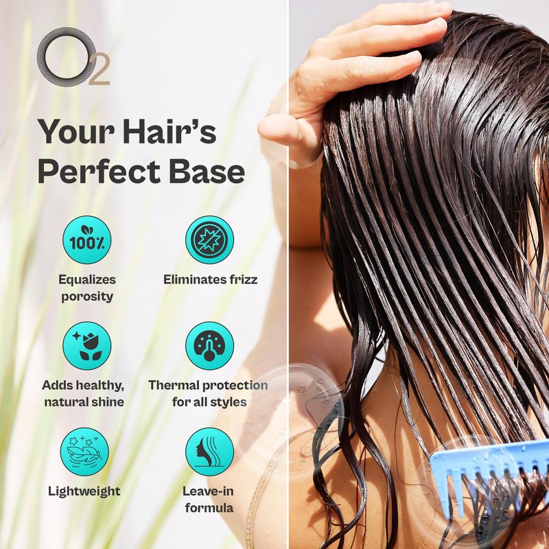 O2 Even Canvas Prep and Primer Magical Hair Spray - Weightless Multipurpose Leave-In Treatment for Hydration, Frizz Control, Detangling, and Heat Protection, 250 mL, 8.5 oz