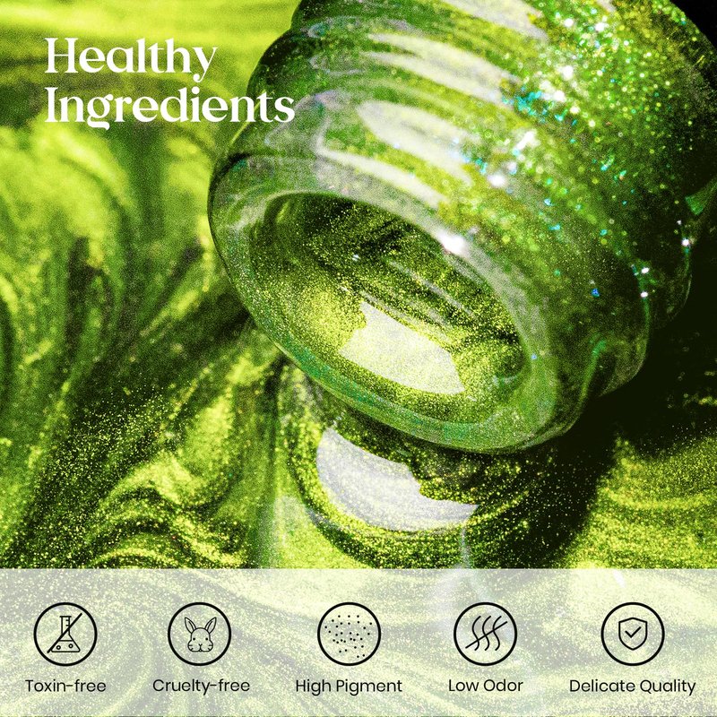 MIZHSE 8 Colors 9D Cat Eye Gel Nail Polish, Magnetic Gel Polish Kit with Magnet Stick, Galaxy Glitter Chameleon Effect Silk Velvet Cat Eye Nail Polish Soak Off Nail Art Design Ladies Gift