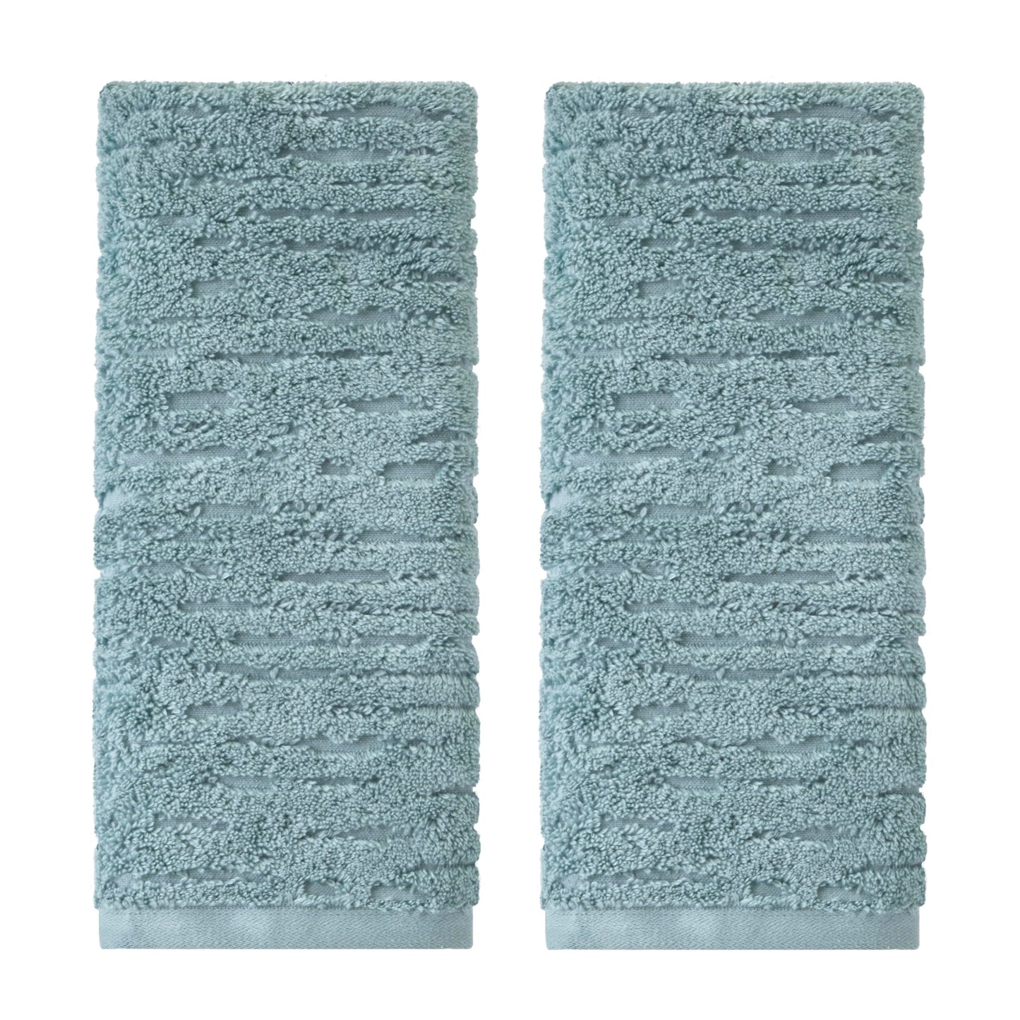 SKL Home CloudSoft Cotton Luxury Hand Towel 2pc Set for Bath/Kitchen/Bar & Gift, Teal