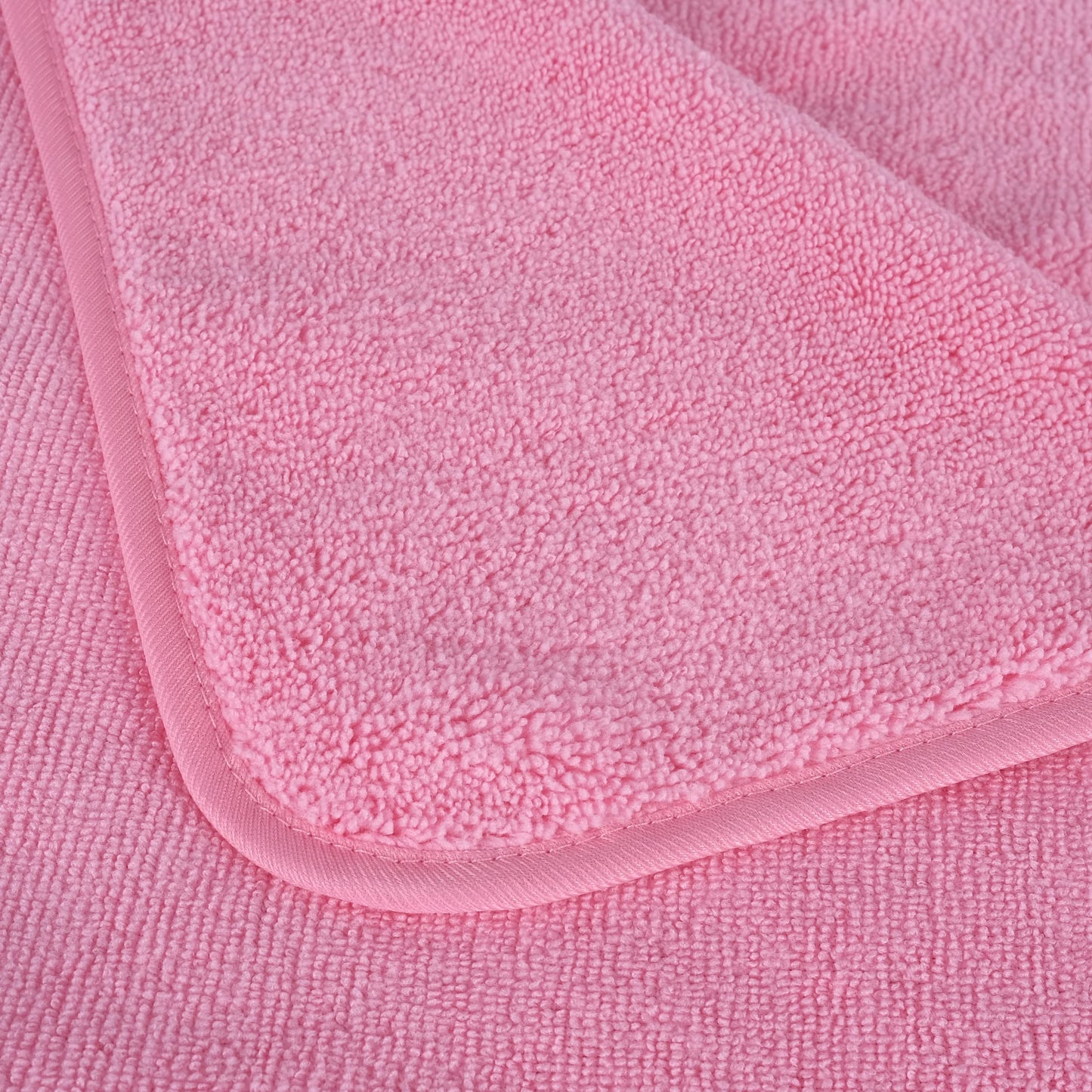 POLYTE Microfiber Quick Dry Lint Free Bath Towel, 57 x 30 in, Pack of 4 (Pink)