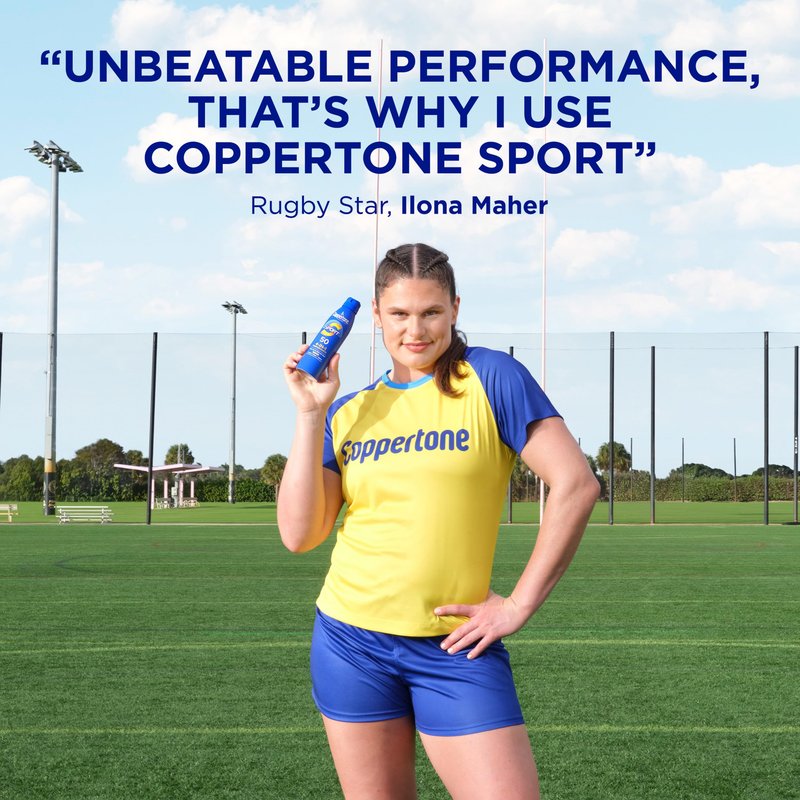 Coppertone Sport Sunscreen Spray SPF 50, Sweat, Heat and Water Resistant Sunblock, Lightweight, Oxybenzone Free, Spray Sunscreen Bulk Pack, 5.5 Oz Bottle, Pack of 3