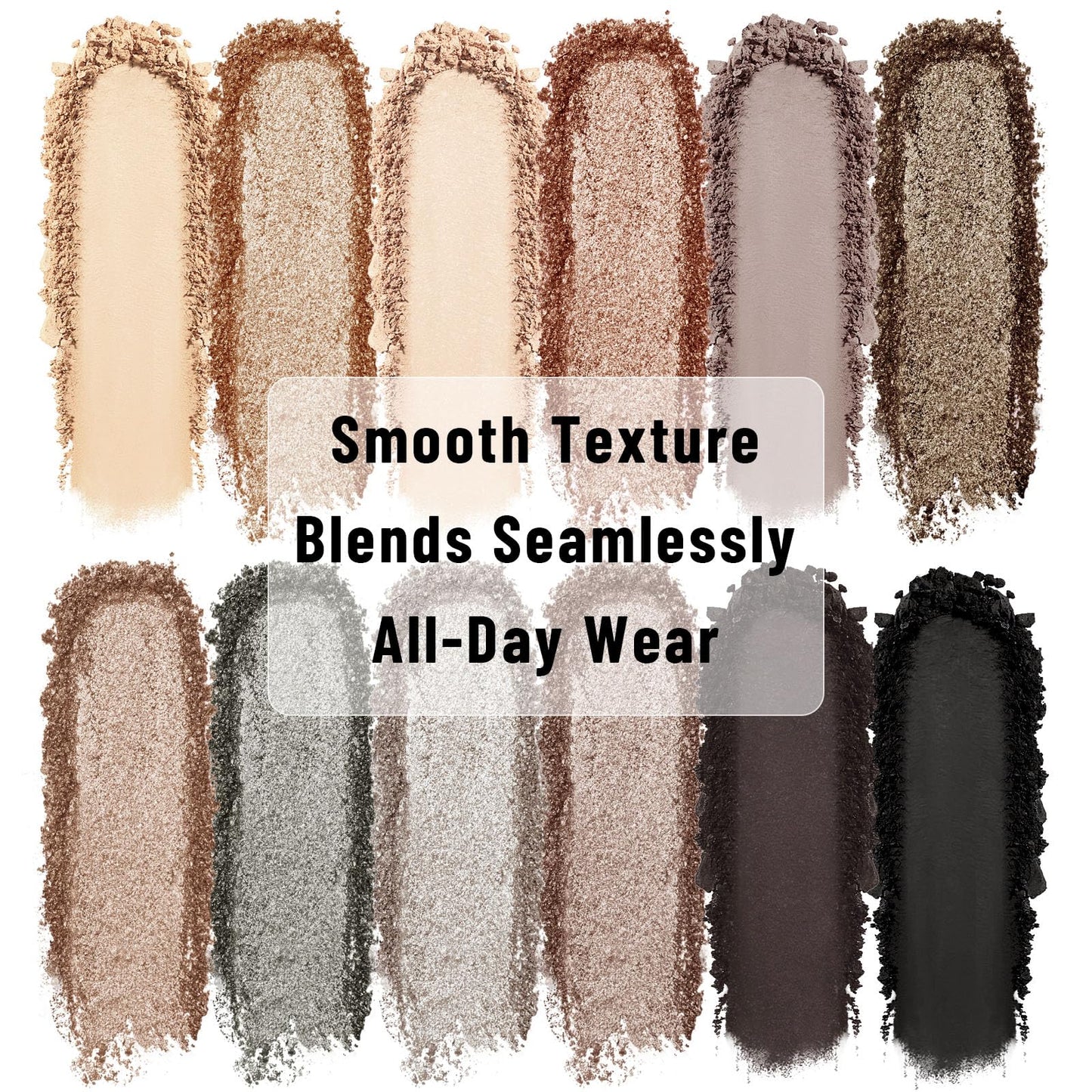 UCANBE 12 Color Eyeshadow Makeup Palette, Neutral Matte Shimmer Nude Eye Shadow Make Up Pallet with Double-ended Brush Set Kit, Highly Pigmented Long Lasting Waterproof
