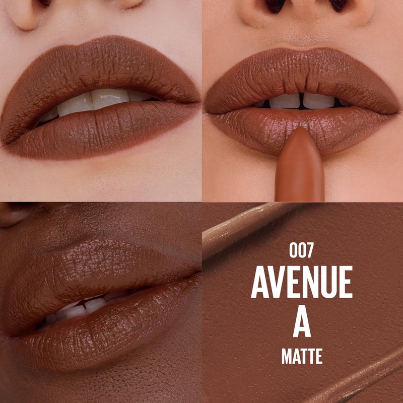 MAYBELLINE Serum Lipstick, Hydrating Lip Makeup with 8HRs of Lip Plumping Moisture with Hyaluronic Acid + Oil Blend, Avenue A (Deep Chocolate Brown Matte)