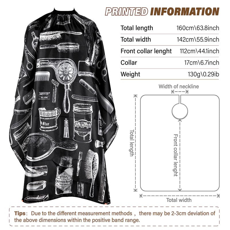 Hair Cutting Cape Barber Cape for Men Hair Cape for Haircuts Barber Cape for Hair Stylist with Adjustable Neck Size Neck Strips Neck Duster SetBarber Neck Strips for Hair Cutting