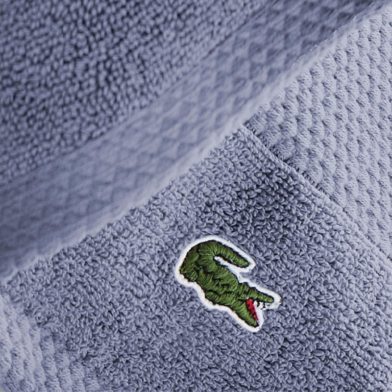 Lacoste Heritage 100% Supima Cotton Bath Sheet, Light Denim, 35" x 70" – Highly Absorbent & Quick Drying, Premium Super Soft Bath Towel, Bathroom Essential, Gift for All Occasions, Machine Washable