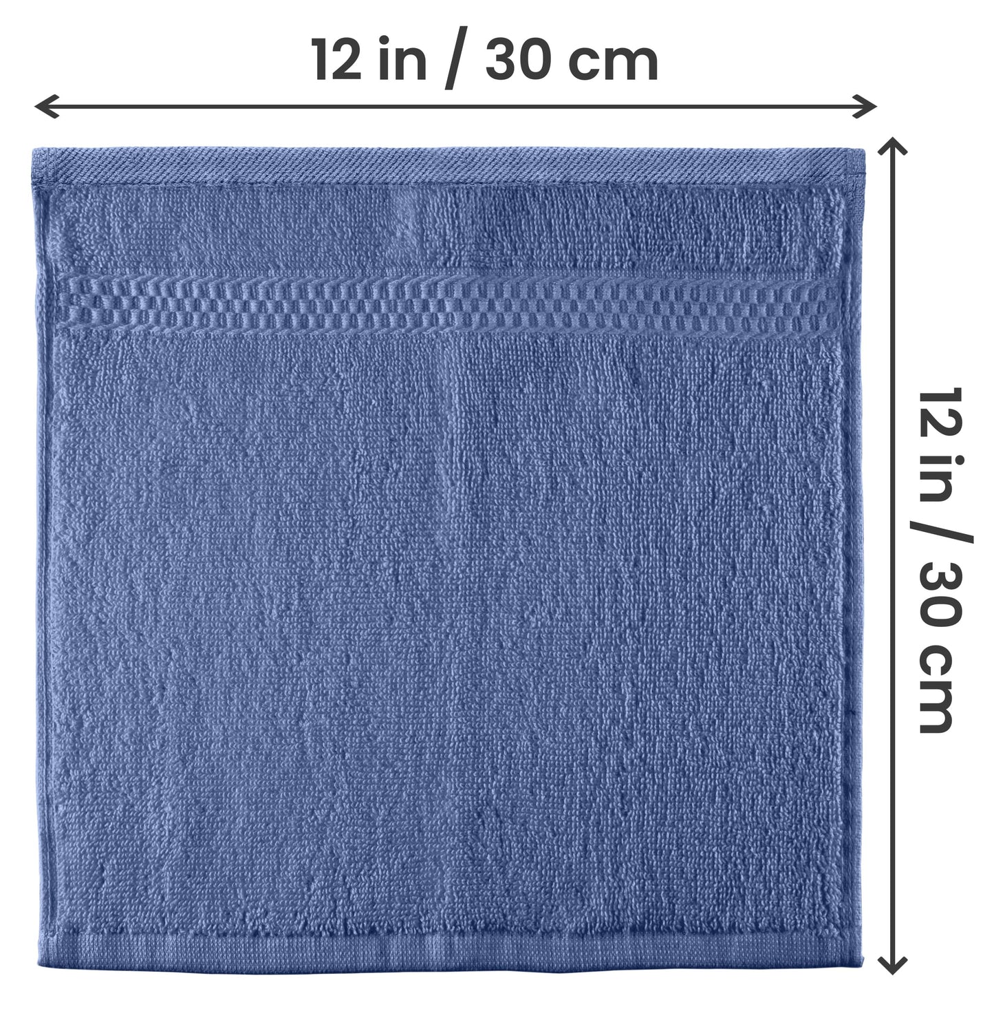 Utopia Towels 12 Pack Premium Wash Cloths Set, 12 by 12 Inches, 100% Cotton Ring Spun, Highly Absorbent and Soft Feel Essential Washcloths for Bathroom, Spa, Gym, and Face, Electric Blue