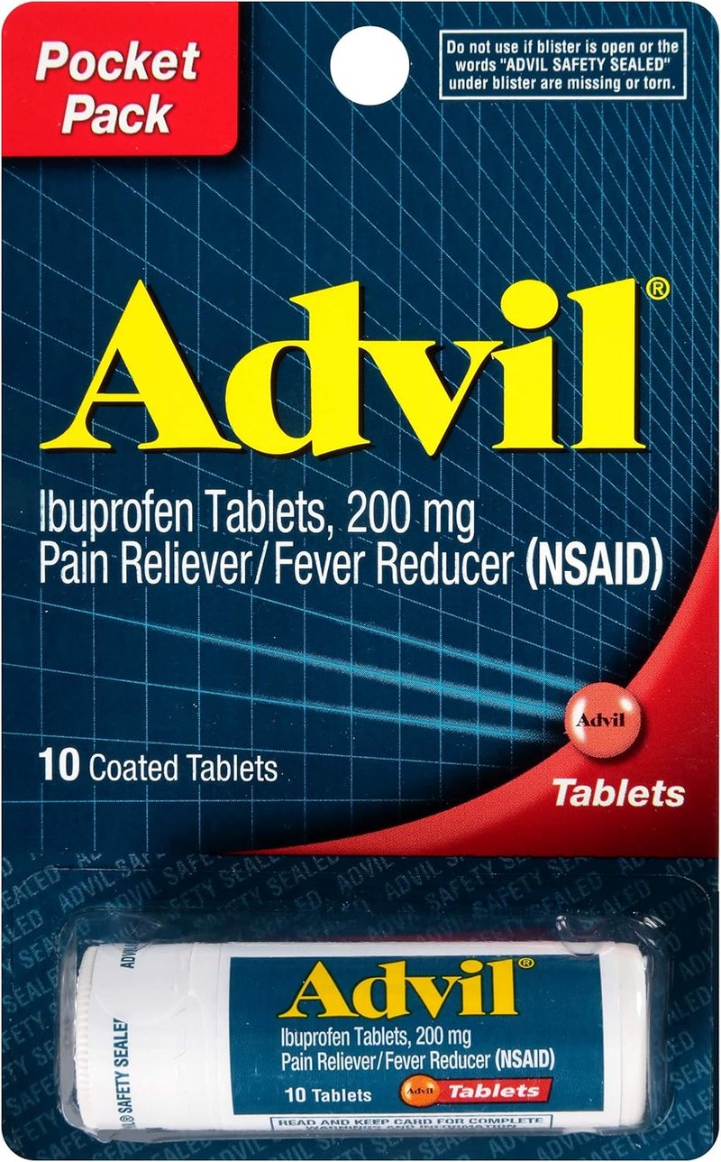 Advil 200 mg Tablets - Convenient Pocket Pack of 10 | Value Pack of 6 for Pain Relief