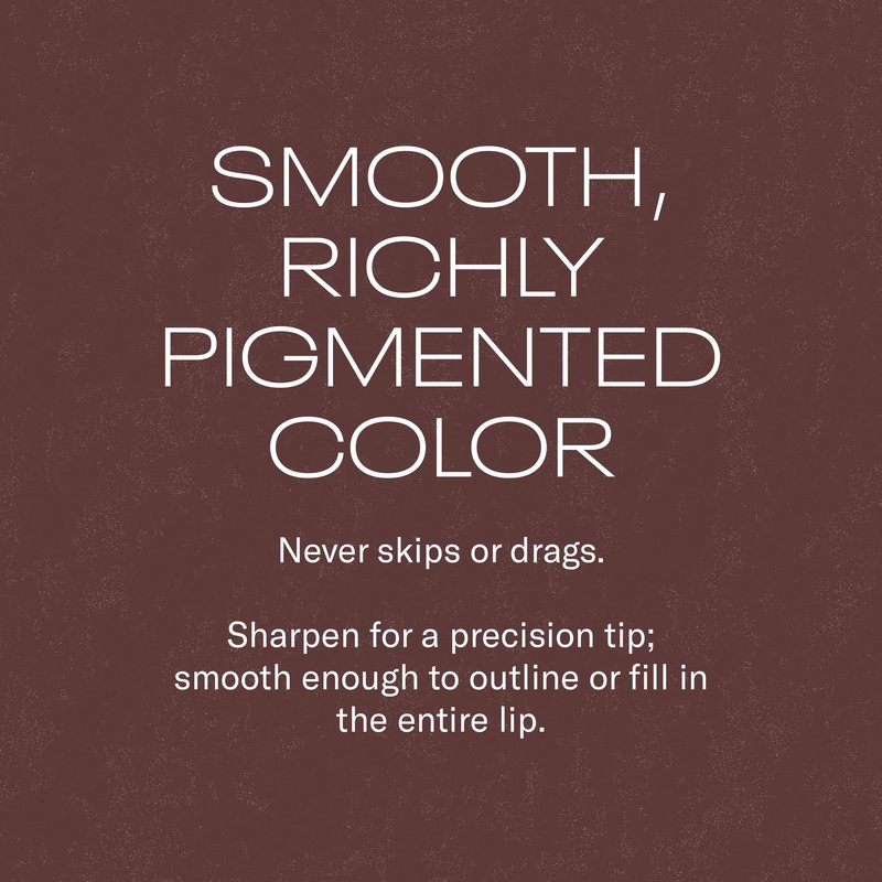 MOB Beauty Smooth Precision Waterproof Lip Liner, M147 Chocolate Port, 100% Natural Formula Long-Wearing Lip Pencil, Brown Lip Liner, Plastic-Free, Vegan, Cruelty Free