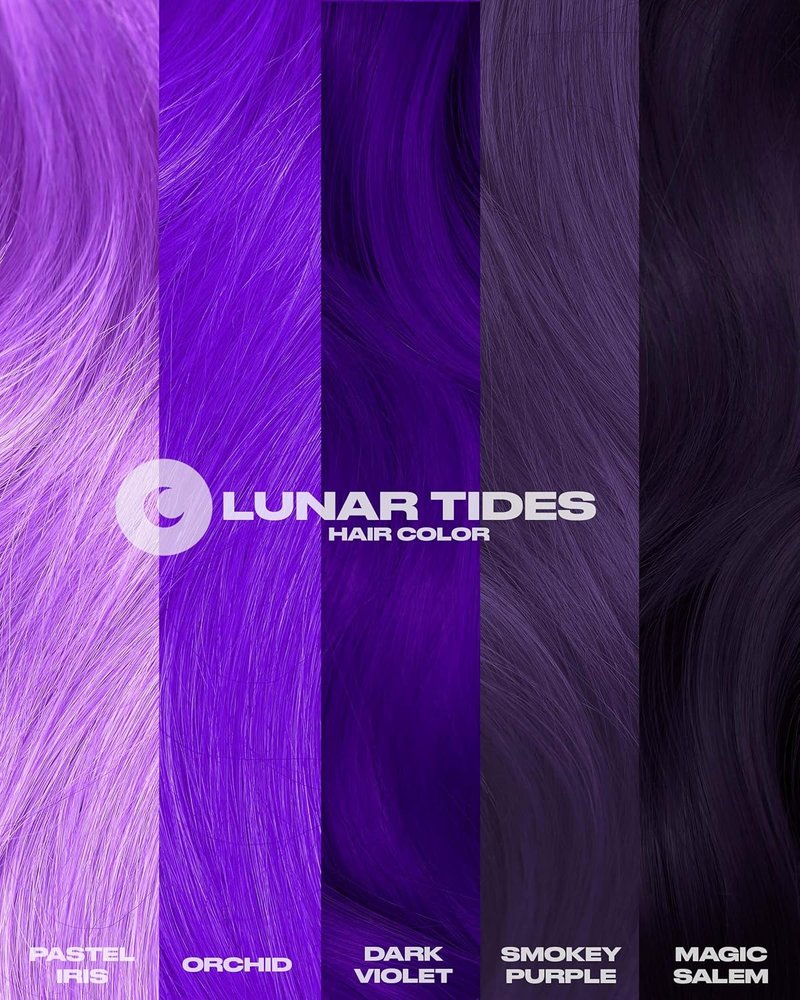 Lunar Tides Semi-Permanent Hair Color - Dark Violet, 8 fl. oz. | 43 Vibrant Shades Available