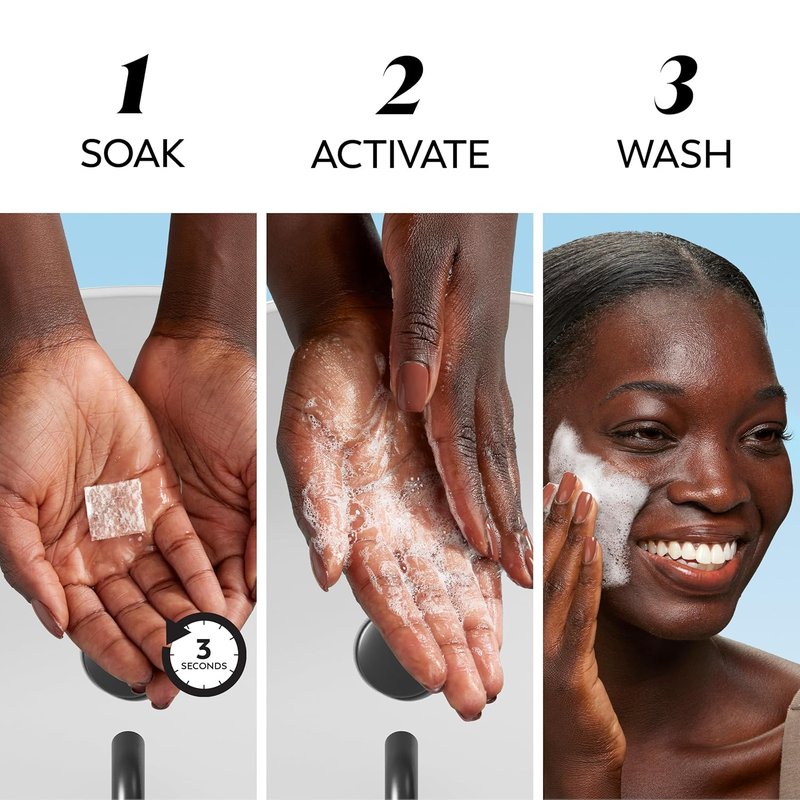 Olay Face Wash - Hyaluronic Acid Cleansing Melts | Fragrance-Free Daily Cleanser, 64ct (2 Pack x 32ct)