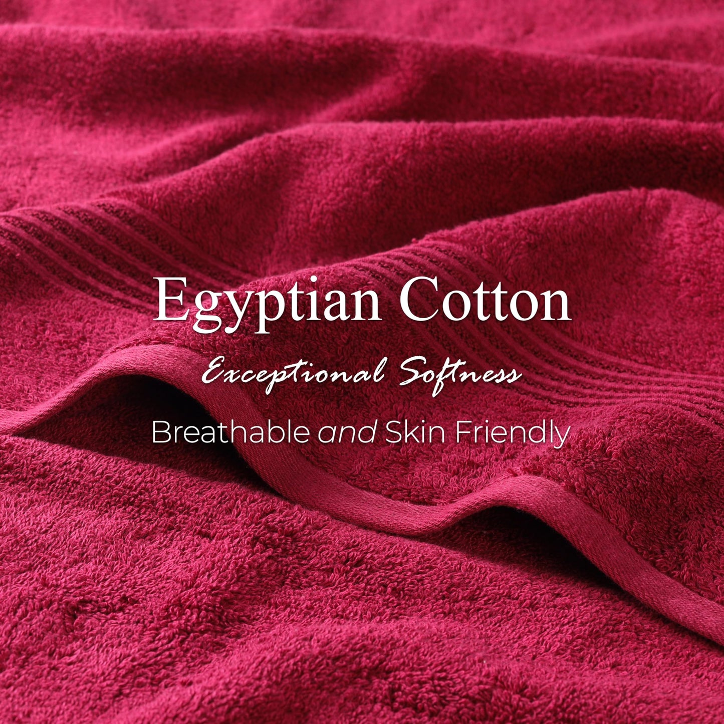 Superior Egyptian Cotton 10-Piece Face Towel Set , Small Towels For Facial, Spa, Quick Dry, Absorbent Towels, Bathroom Accessories, Guest Bath, Home Essentials, Washcloth, Airbnb, Burgundy