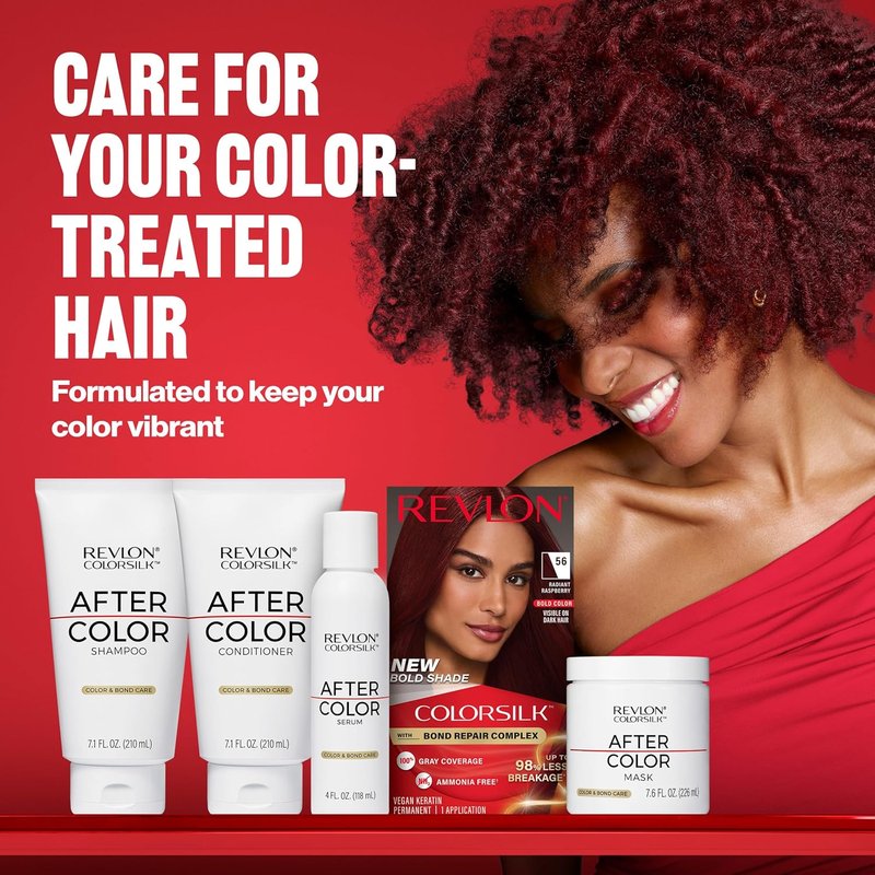 Revlon ColorSilk Permanent Hair Color - 100% Gray Coverage, Ammonia-Free, Vegan Keratin | Black, Pack of 3