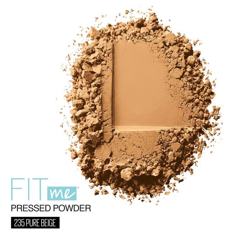 Maybelline Fit Me Matte + Poreless Pressed Face Powder Makeup & Setting Powder, Pure Beige, (Pack of 4)