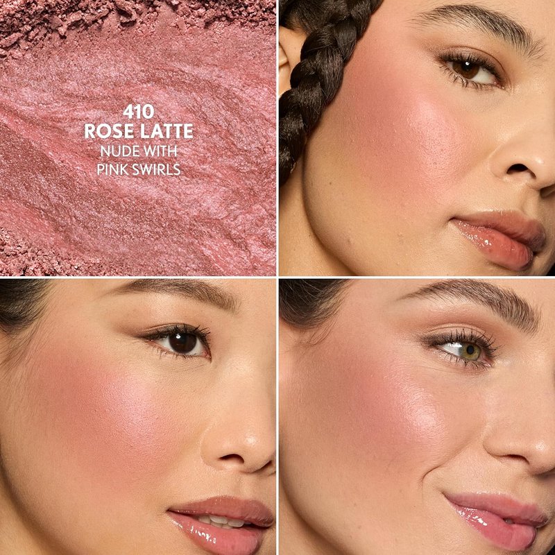 COVERGIRL TruBlend Baked Luminous Blush - Hyaluronic Acid & White Rose Extract, Rose Latte