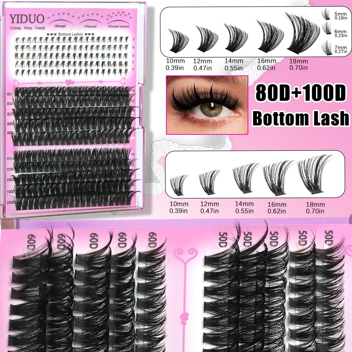 YIDUO Volume Lash Clusters Kit