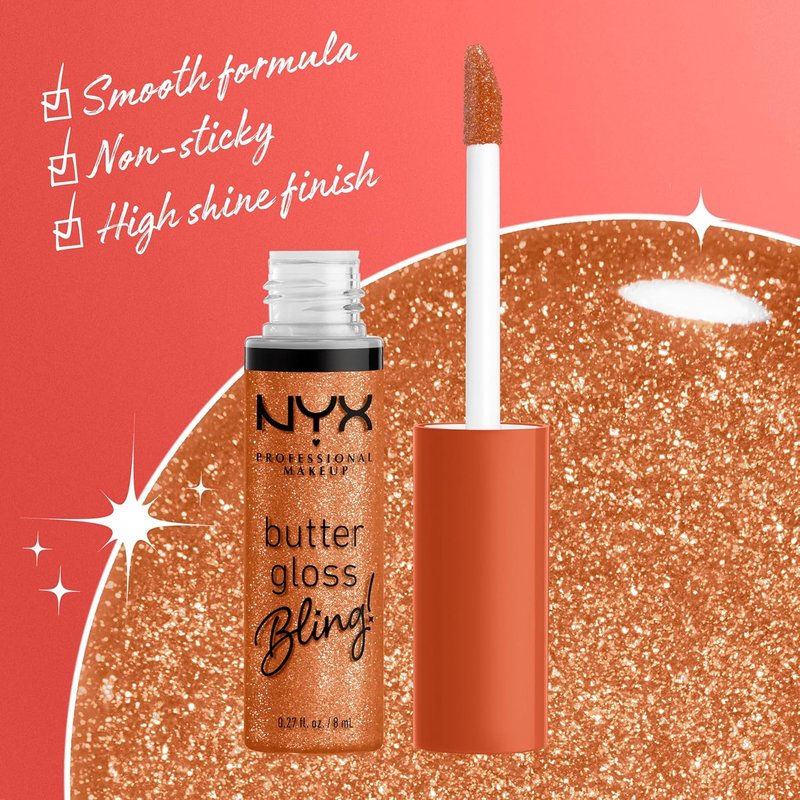 NYX PROFESSIONAL MAKEUP Butter Gloss - Non-Sticky, Shiny Vegan Lip Gloss | Perfect for All Skin Tones