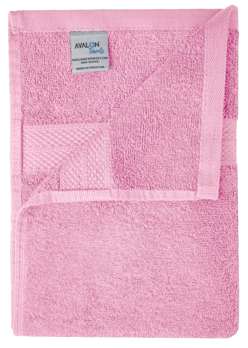 Avalon Towels Bath Towels for Bathroom 100% Cotton Pink Bathroom Towels Pack of 12 (24x48 inches) - Quick Drying Bath Towels Set Small, Light Weight & Absorbent Perfect Gym & Pool Towel Set