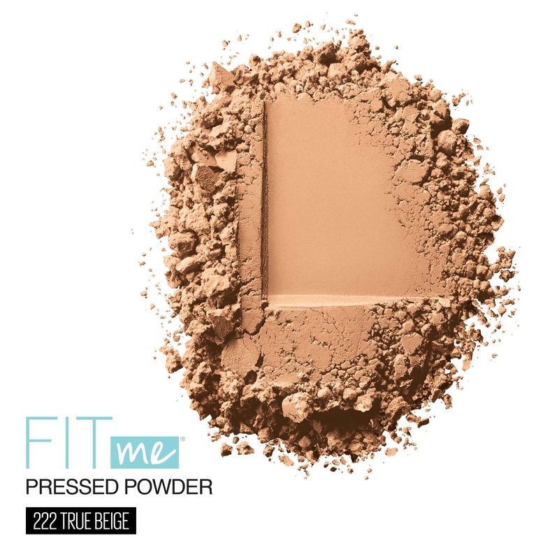 Maybelline Fit Me Matte + Poreless Pressed Face Powder Makeup & Setting Powder, True Beige, 1 Count