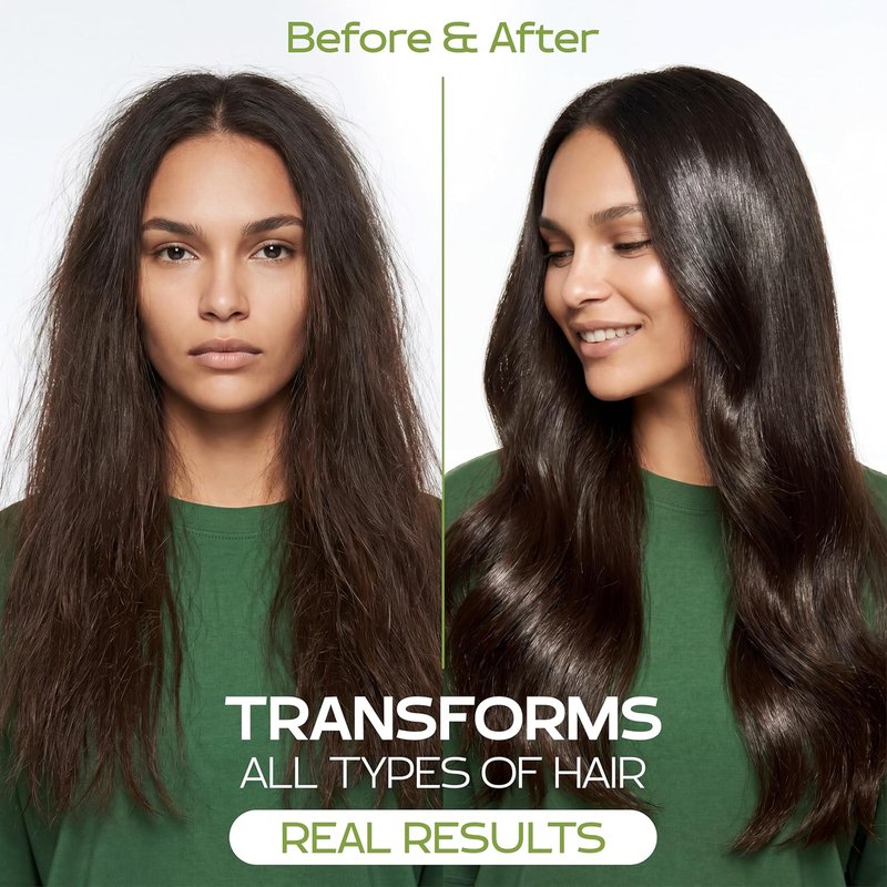 KINPUR Organic Cosmetics Keratin Hair Mask - Deep Conditioning Treatment with Coconut, Jojoba & Avocado Oils | Hydrating, Color-Safe Formula for Dry & Damaged Hair