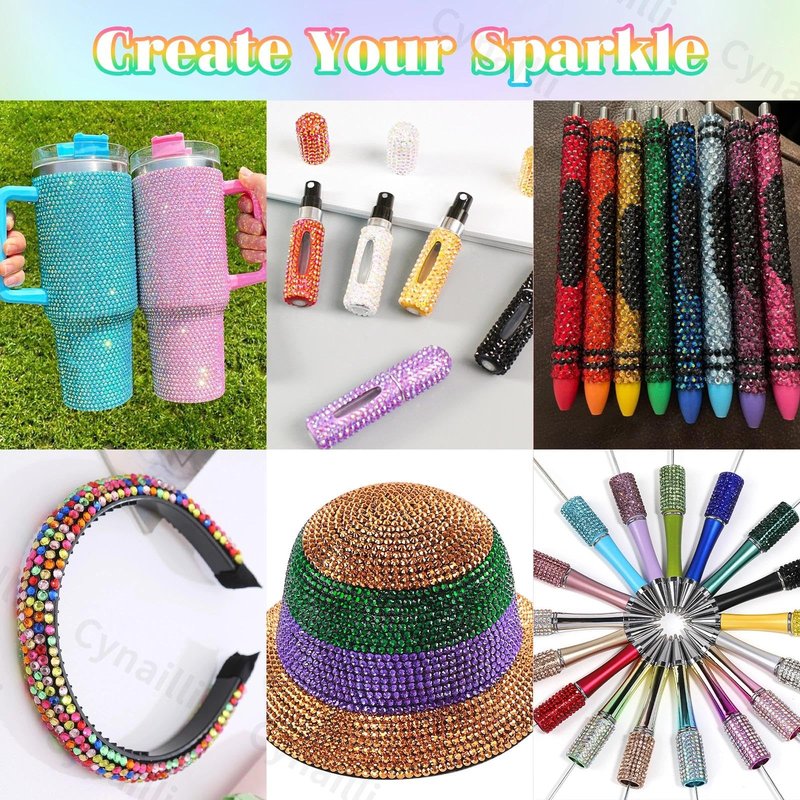 15000Pcs Resin Rhinestones for Bedazzling Kit, 3mm Bedazzler Kit with Flatback Rhinestones, Multicolor Flatback Jelly Gems for Crafting Book Crafts Tumblers Fabric Nail Art Makeup